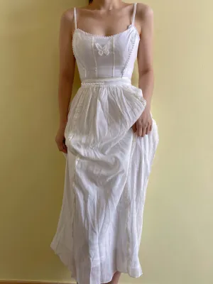 1970s Romantic Butterfly Strap Lace Dress
