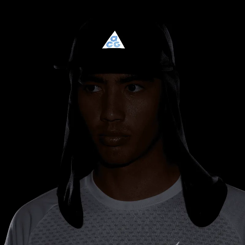 ACG Fly Cap with detachable cape - Black/Reflective Silver