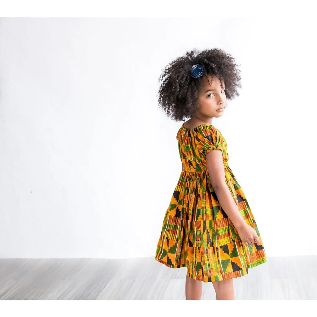 African Kente Sibling Set with Boys Bow Tie