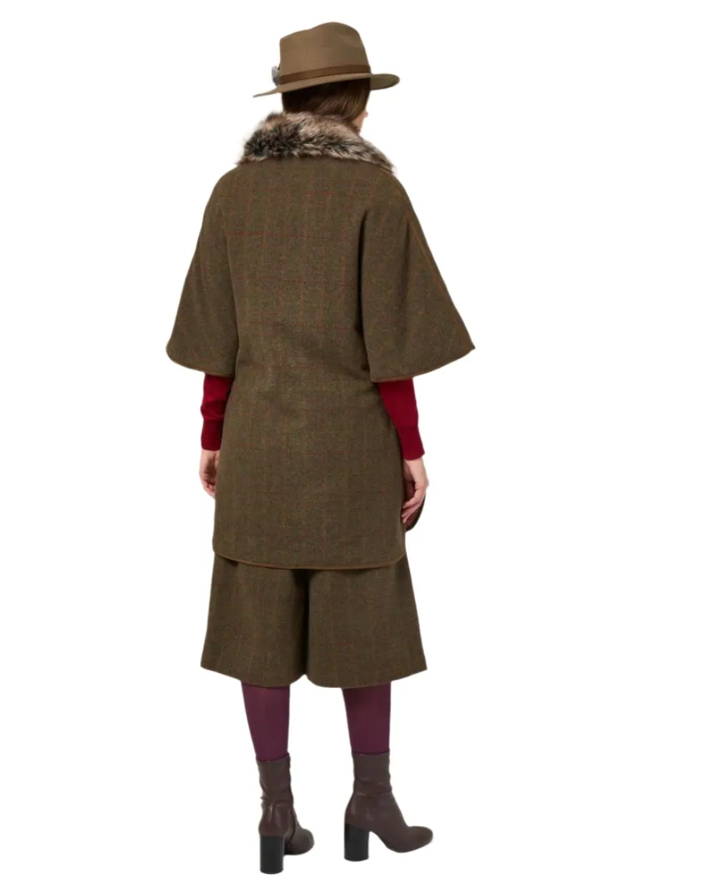 Alan Paine Womens Surrey Tweed Cape