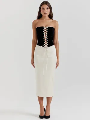Andrea Two Piece Set Sexy Midi Skirt
