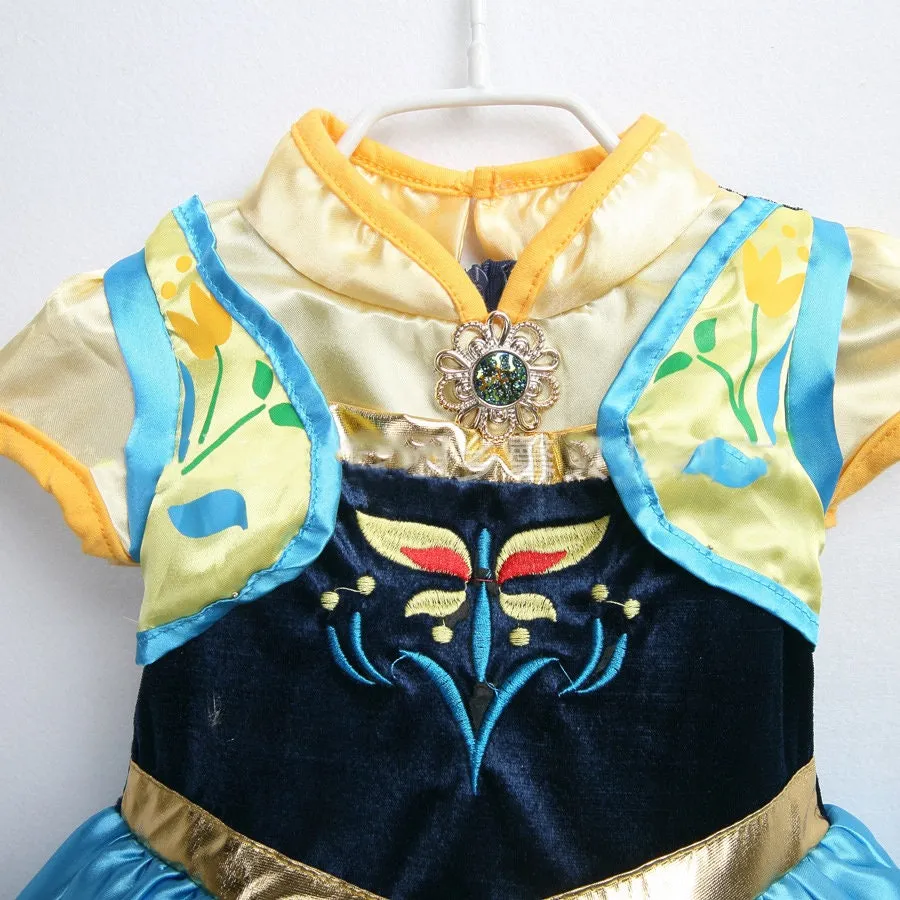 Anna Inspired Girls Cosplay Costume Dress