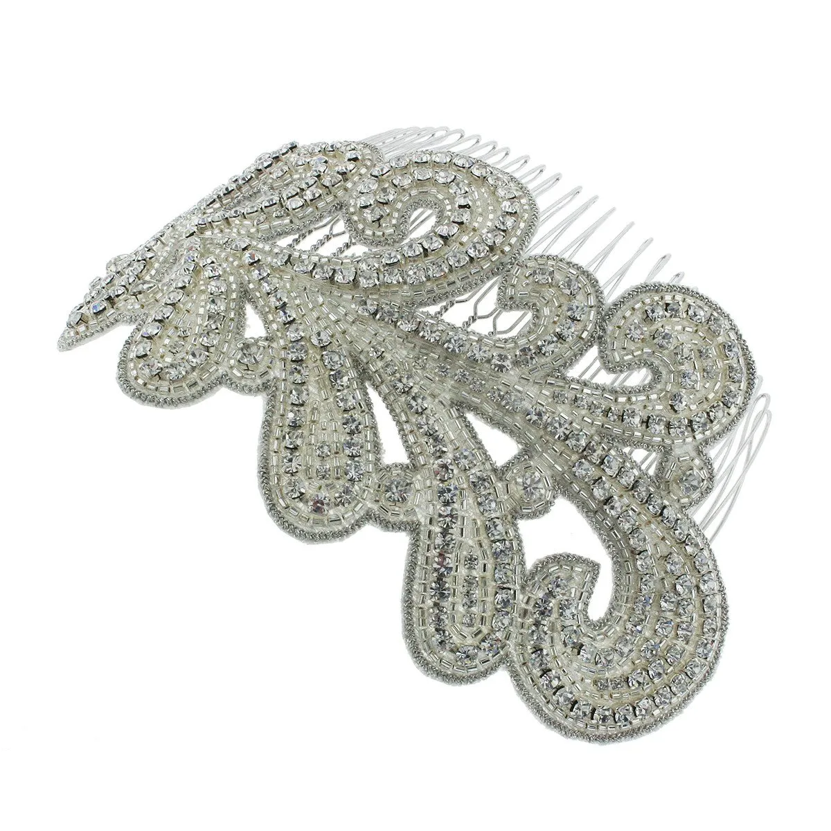 Art Nouveau Inspired Crystal Haircomb