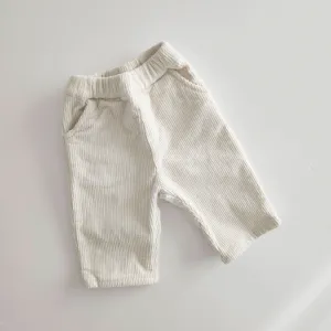 Baby Corduroy Pull-on Pants (0-36m) - Ivory
