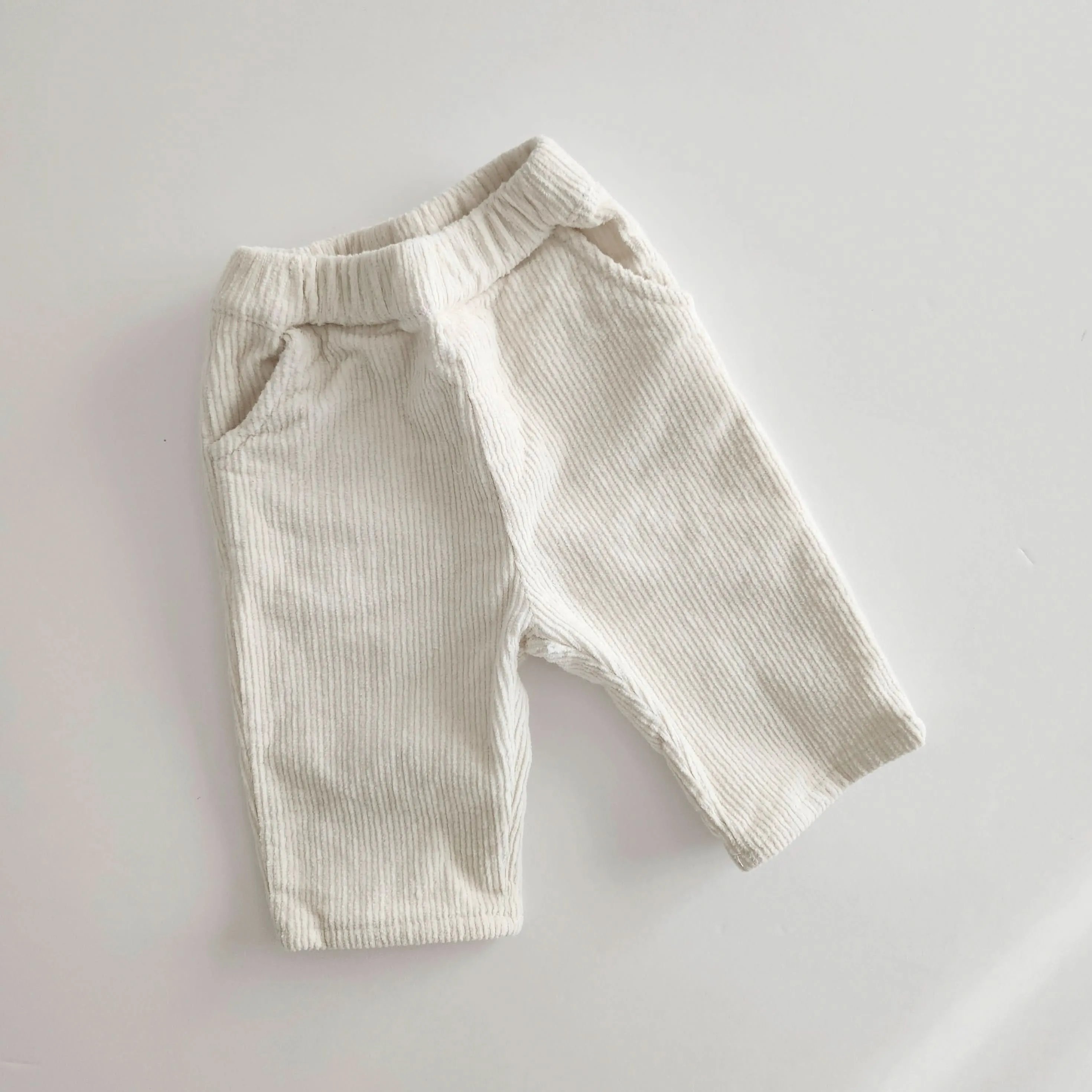 Baby Corduroy Pull-on Pants (0-36m) - Ivory