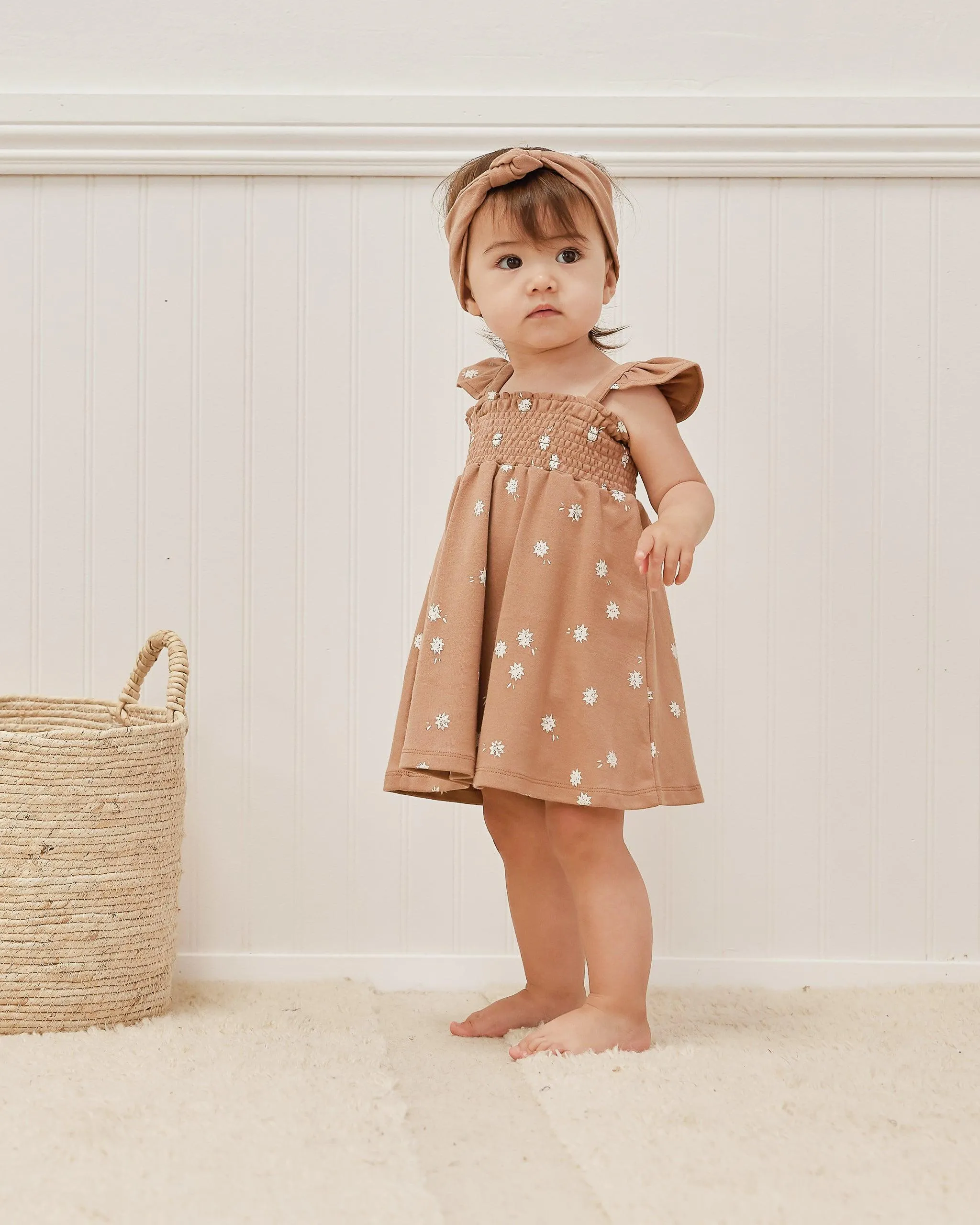 Baby Dress | Smocked Jersey Dress- Sunburst | Quincy Mae