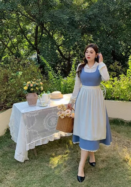 Beauty and the Beast Inspired Retro Dress (Plus size)