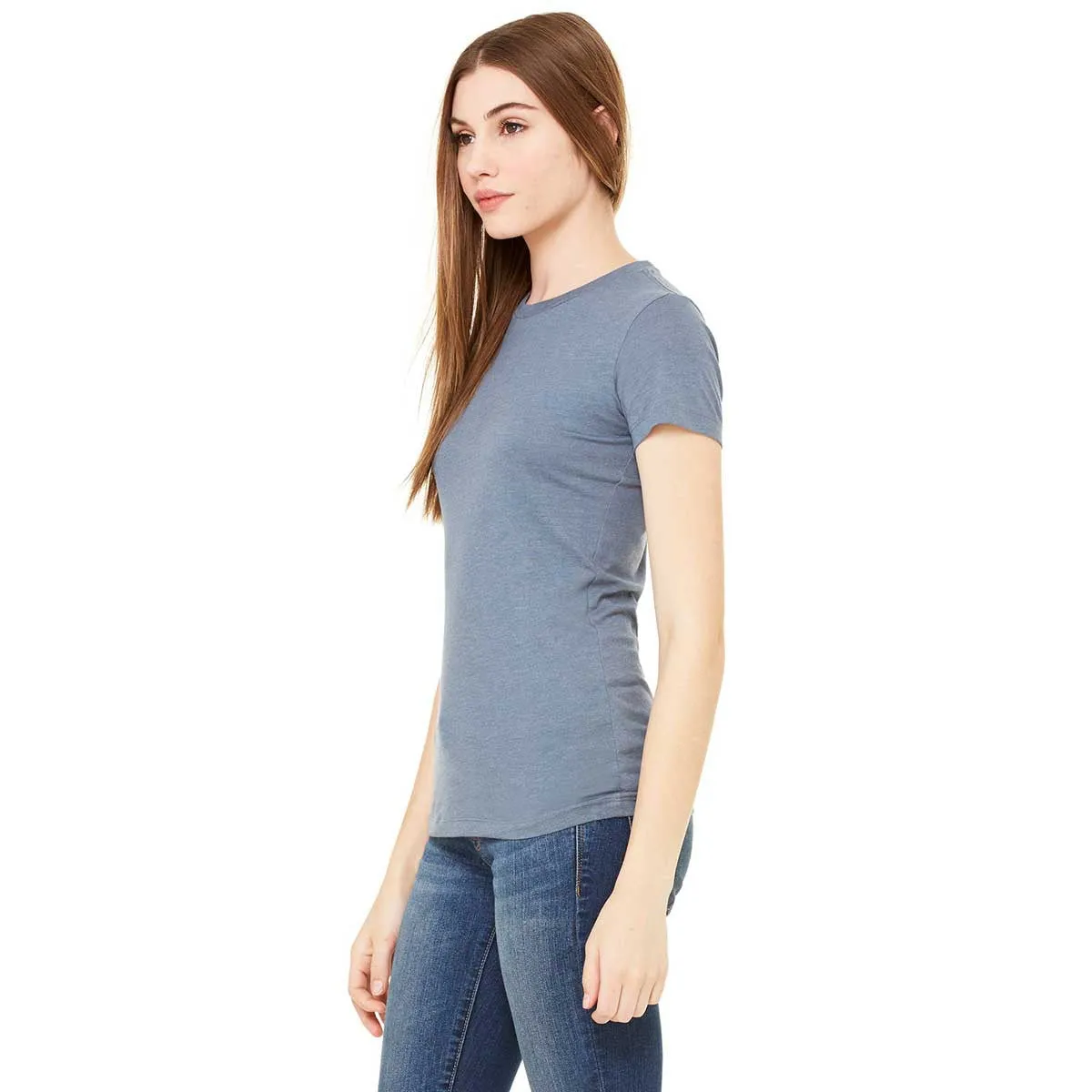 Bella   Canvas Women's Heather Slate Jersey Short-Sleeve T-Shirt