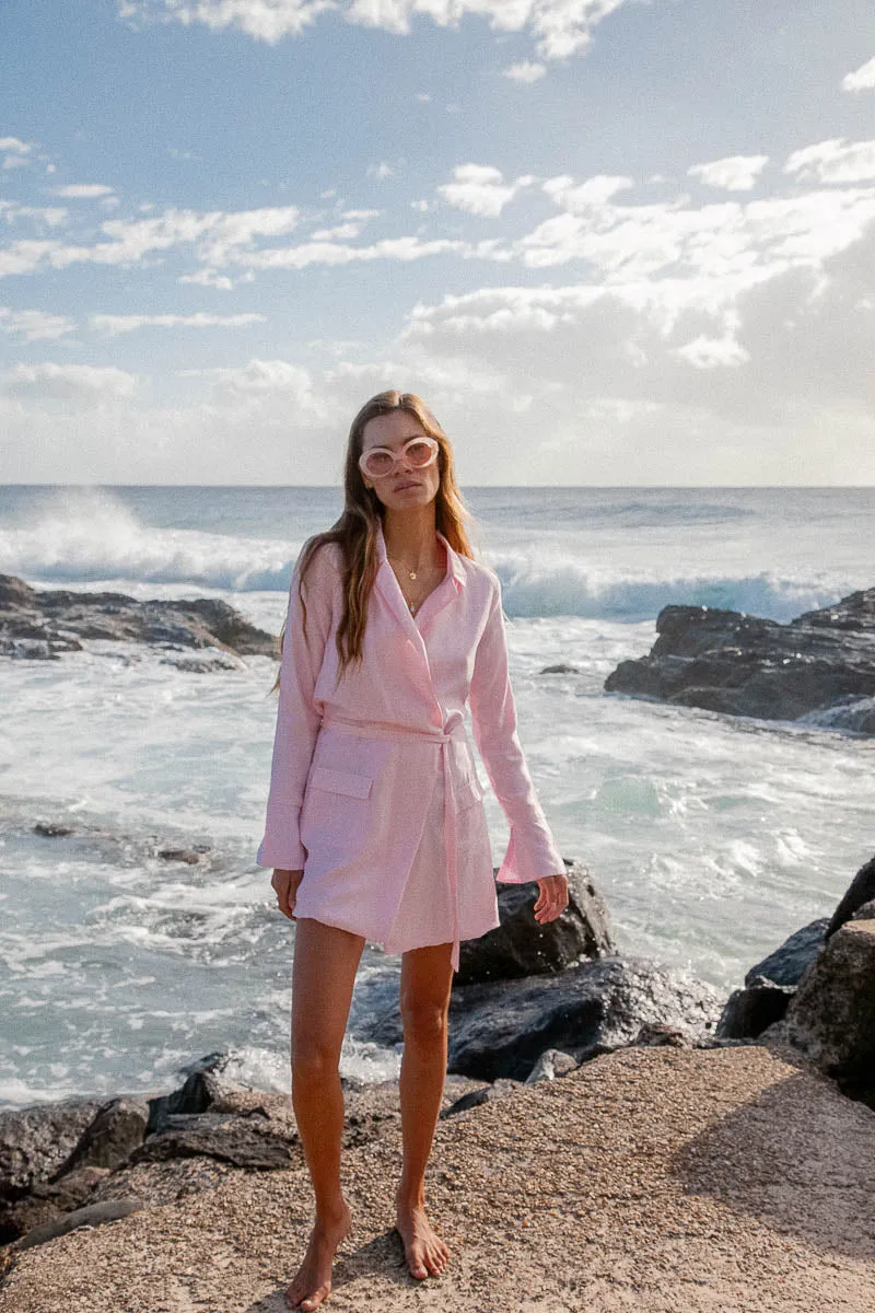 Blazer Dress- Baby Pink