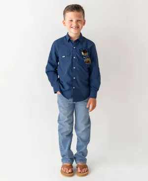Boys Light Wash Straight Jeans