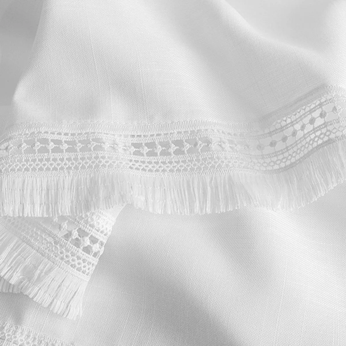 Brush Fringe Tier & Tailored Curtains