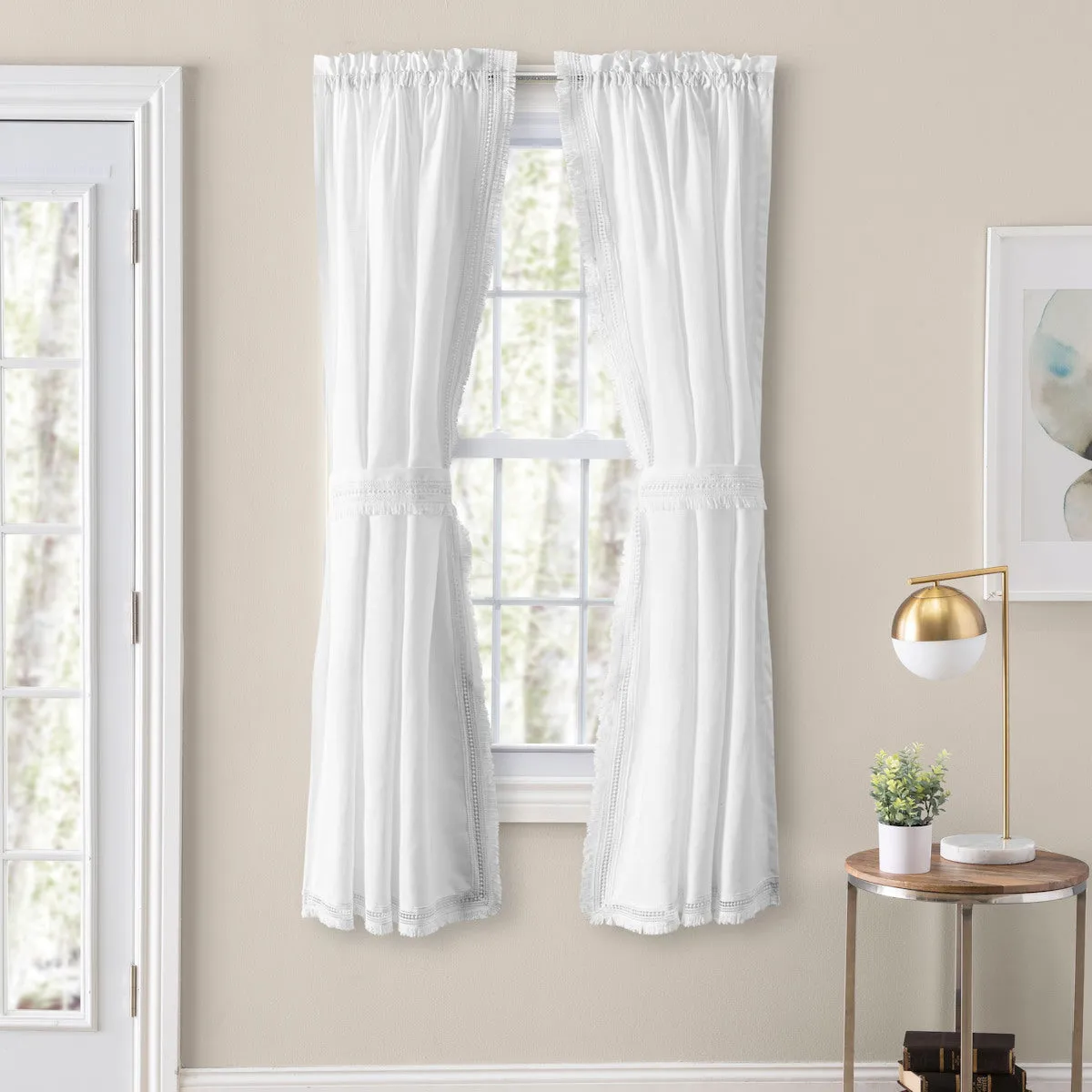 Brush Fringe Tier & Tailored Curtains