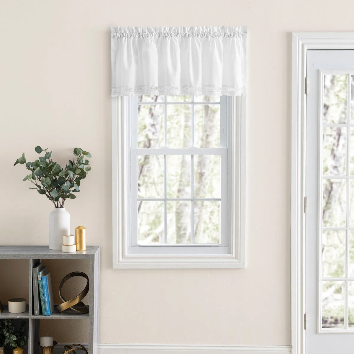 Brush Fringe Tier & Tailored Curtains