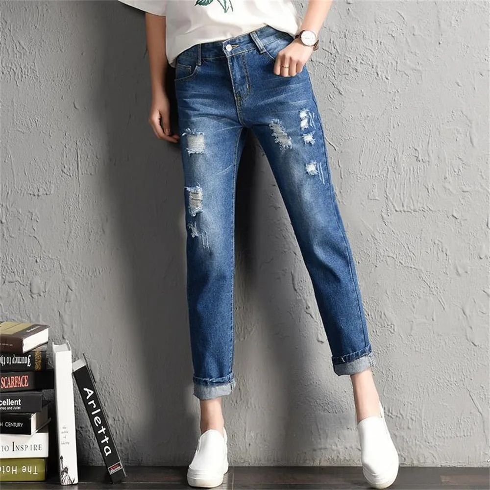 Casual High Street Denim Pants