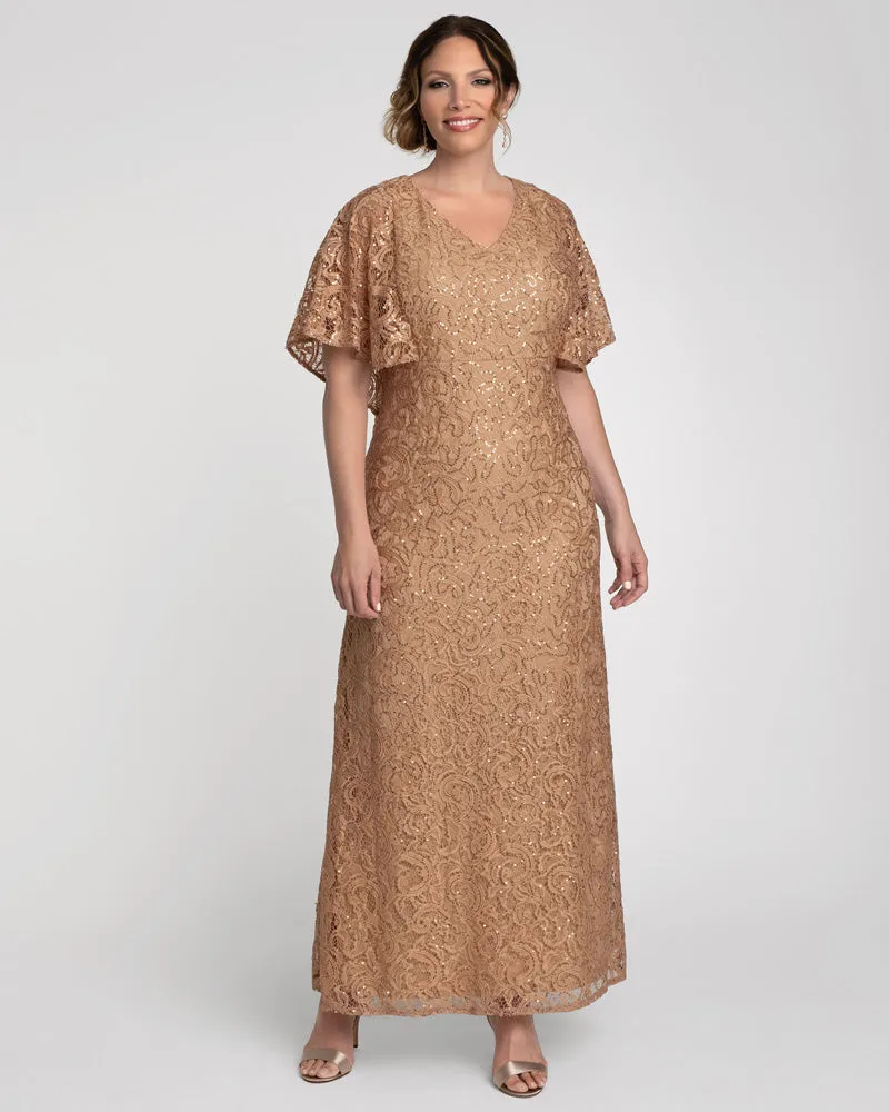Celestial Cape Sleeve Gown - Sale!