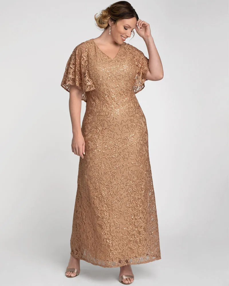 Celestial Cape Sleeve Gown - Sale!