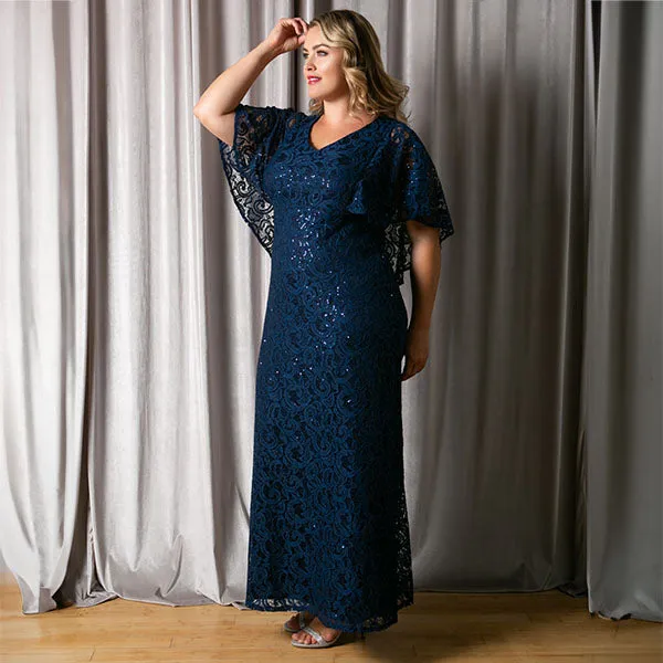 Celestial Cape Sleeve Gown - Sale!