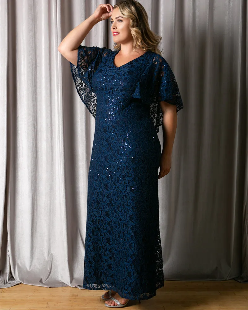 Celestial Cape Sleeve Gown - Sale!