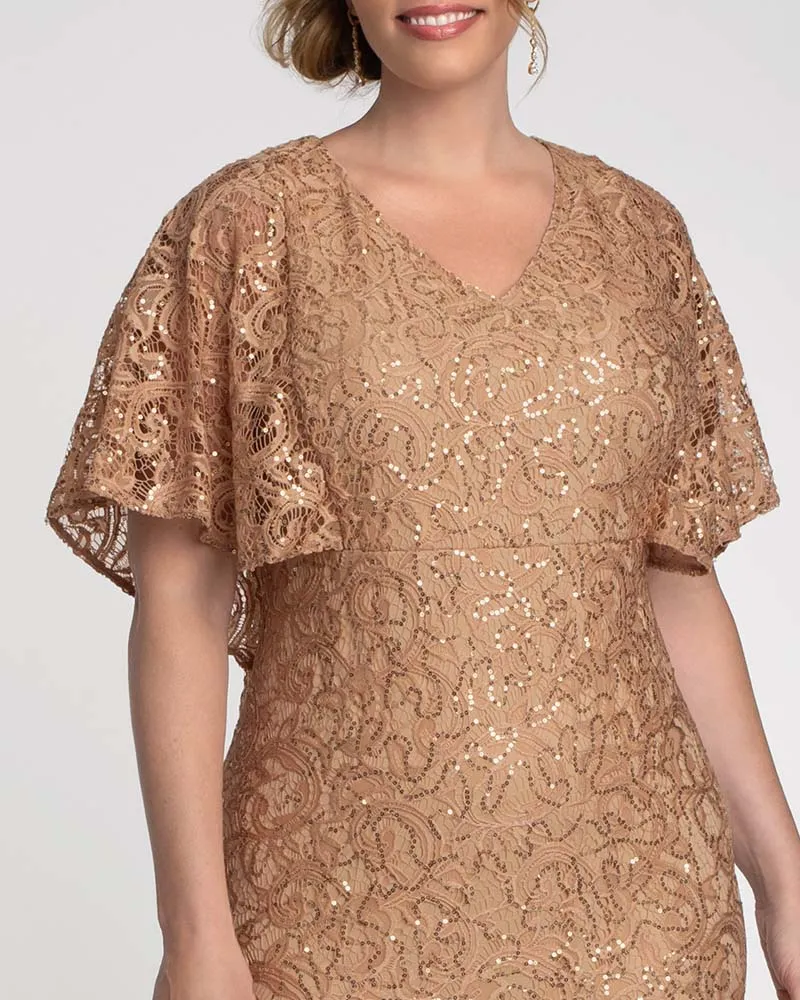 Celestial Cape Sleeve Gown - Sale!