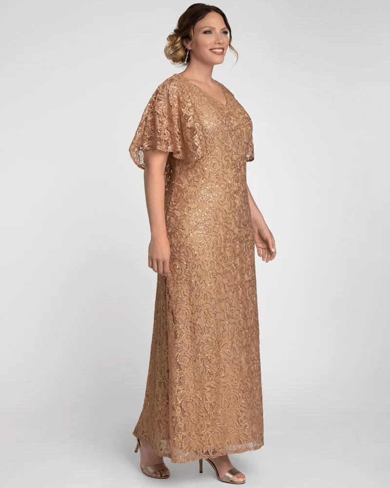 Celestial Cape Sleeve Gown - Sale!