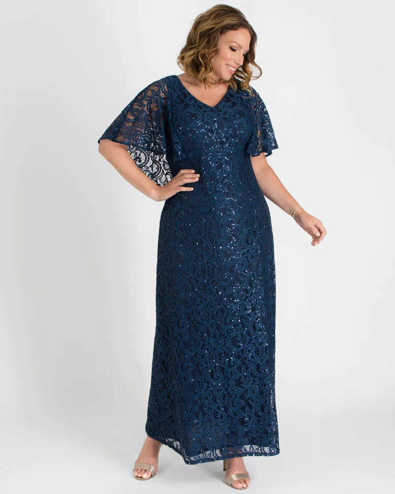 Celestial Cape Sleeve Gown - Sale!
