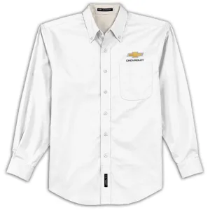 Chevrolet Gold Bowtie Long Sleeve Easy Care Dress Shirt