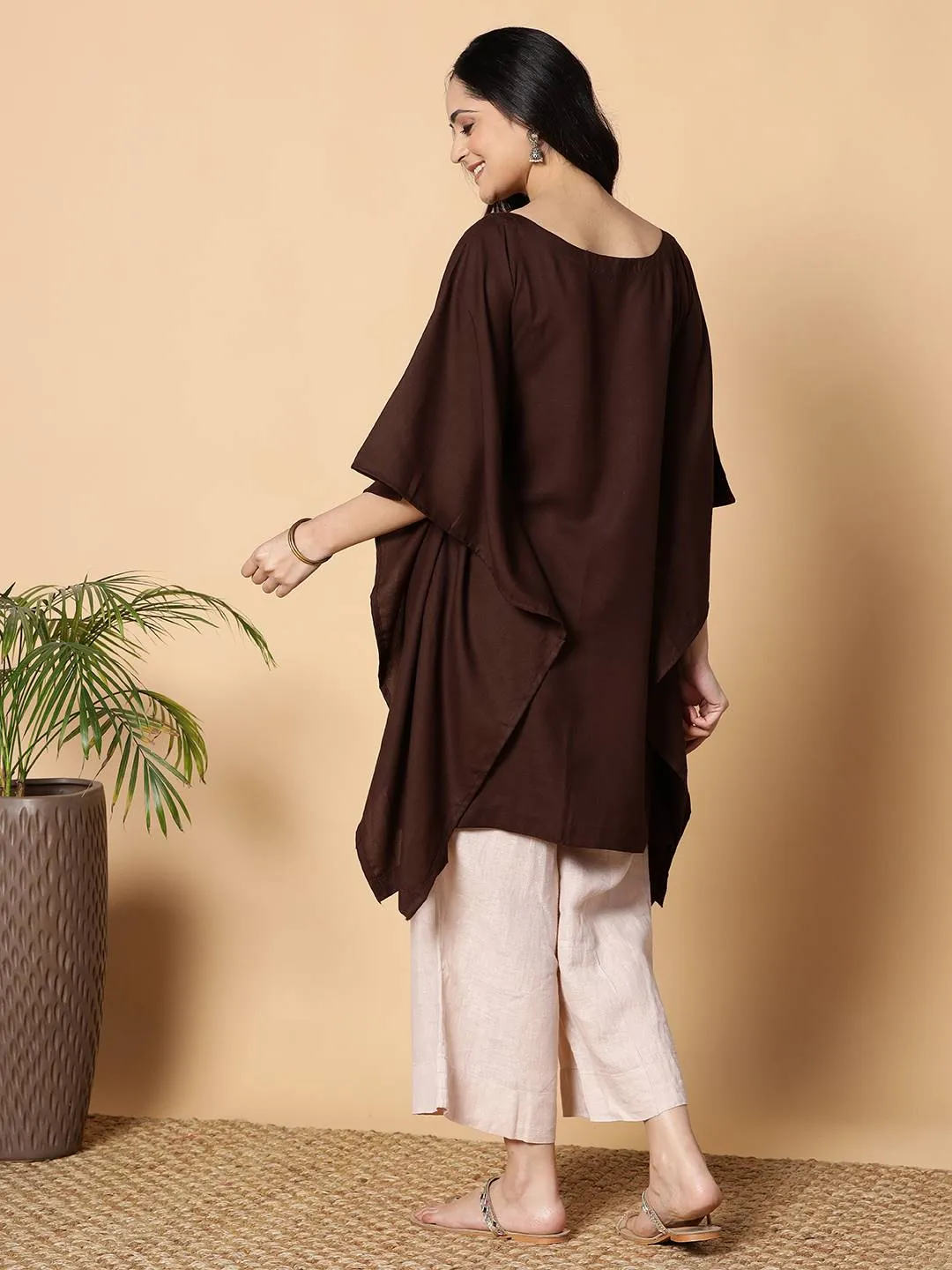 Coffee Kaftan Kurta - Chakra
