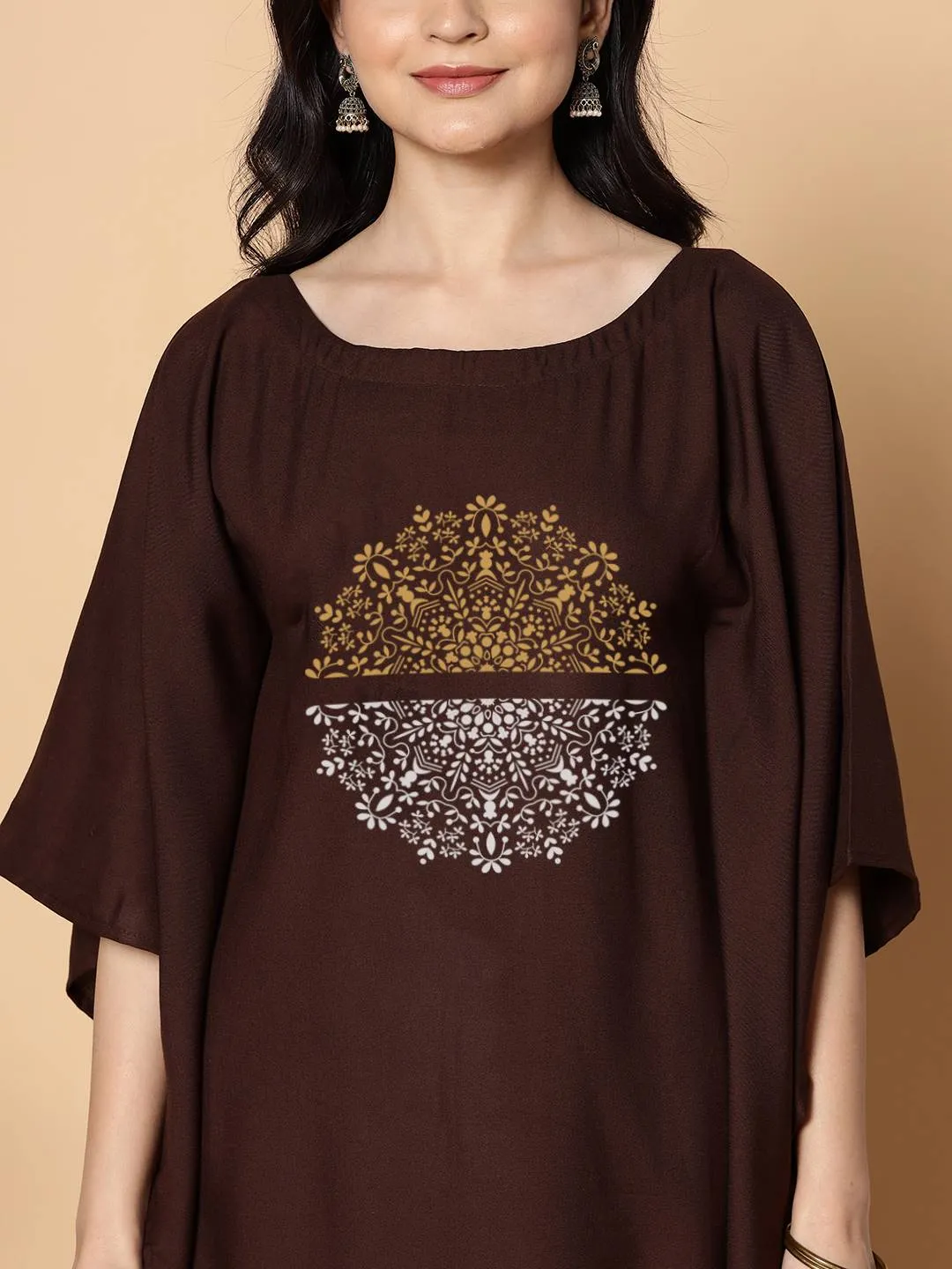 Coffee Kaftan Kurta - Chakra