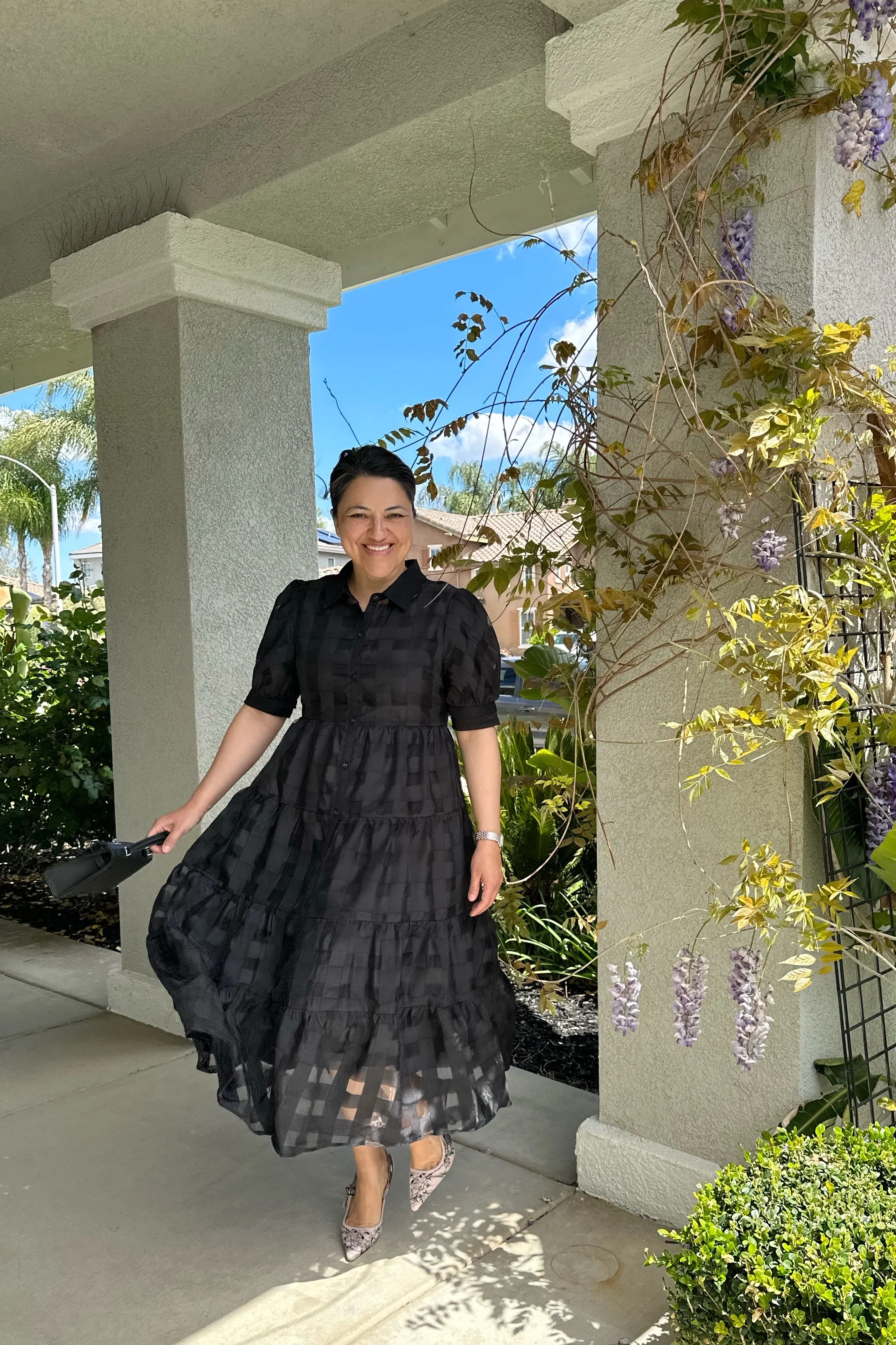 Daphne Ribbon Black Dress