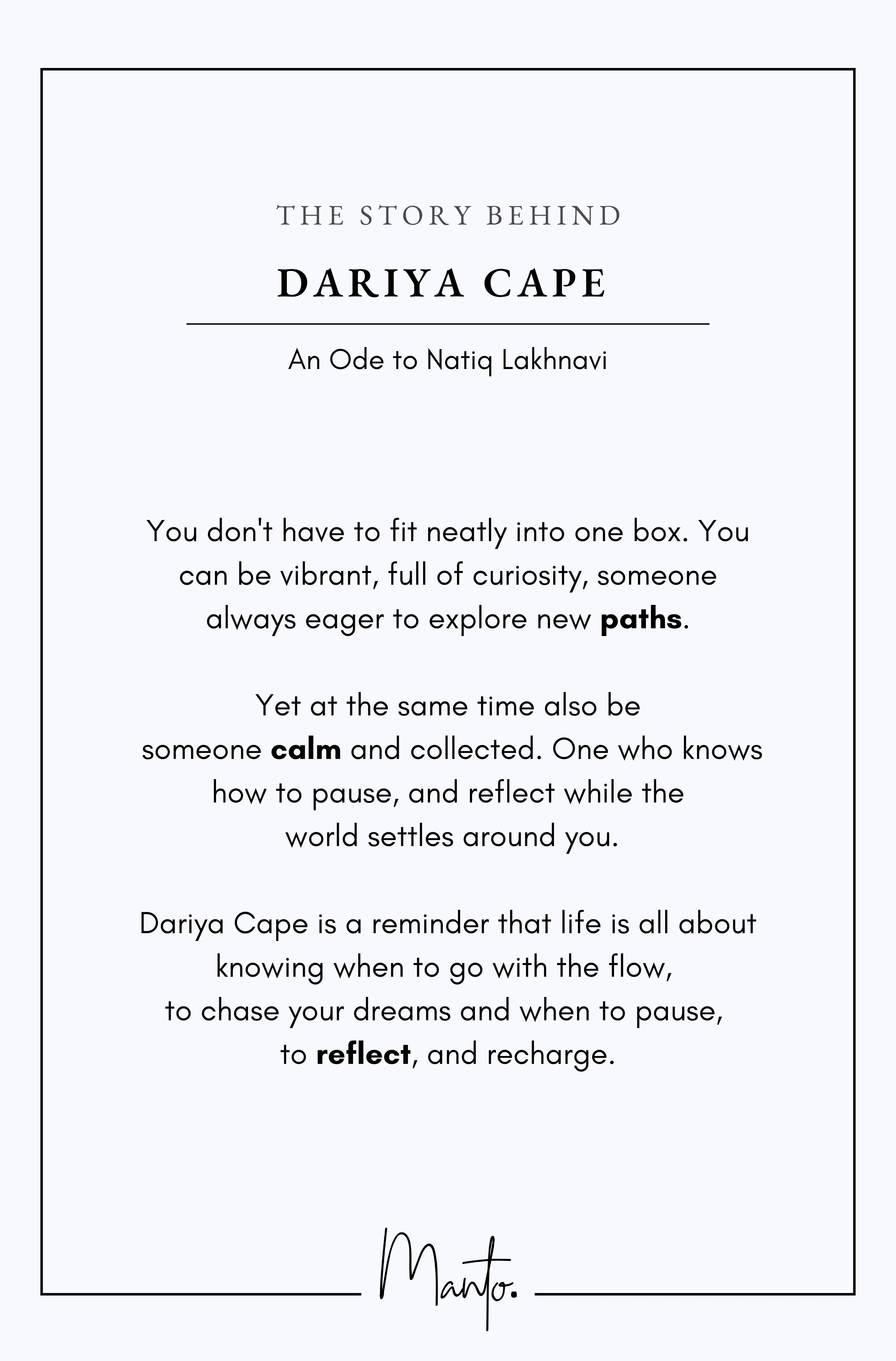 Dariya Cape - Beige & Blue