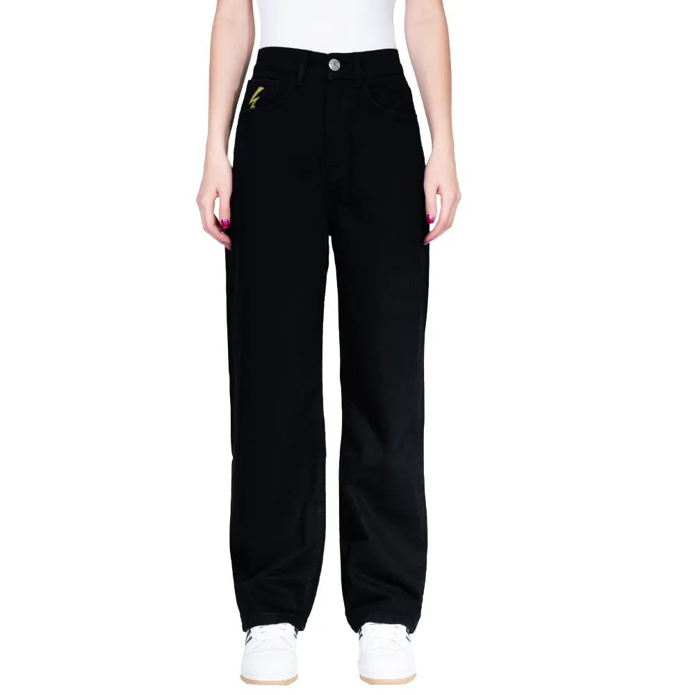 Electric Baggy Denim Pants True Black