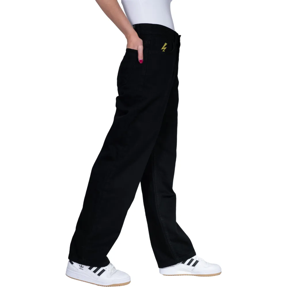 Electric Baggy Denim Pants True Black