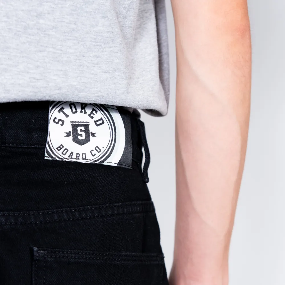 Electric Baggy Denim Pants True Black