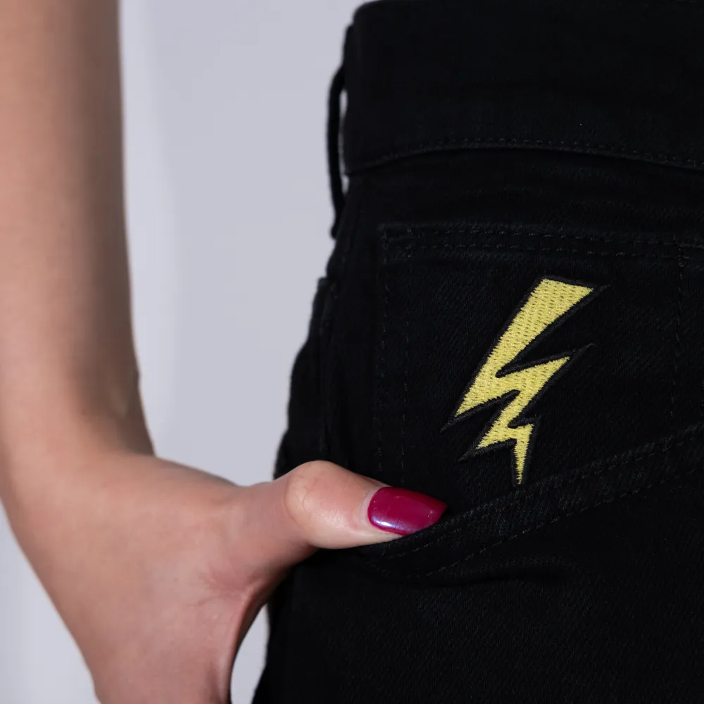 Electric Baggy Denim Pants True Black
