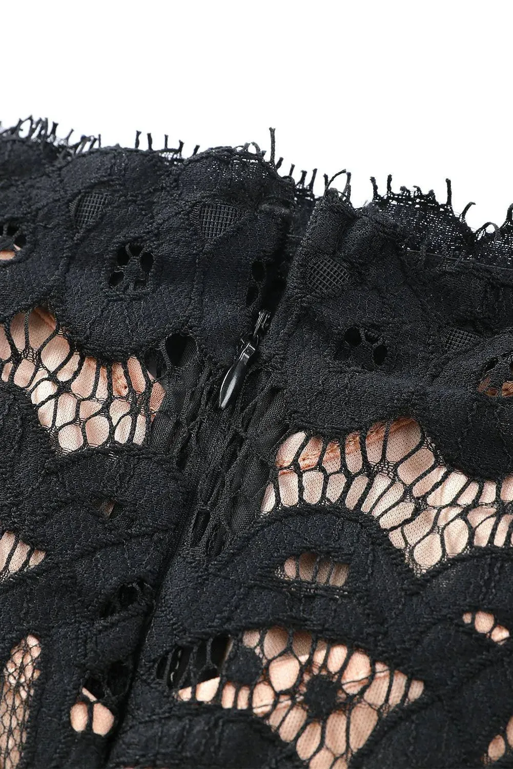 Elegant Off-Shoulder Lace Dress with Long Sleeves