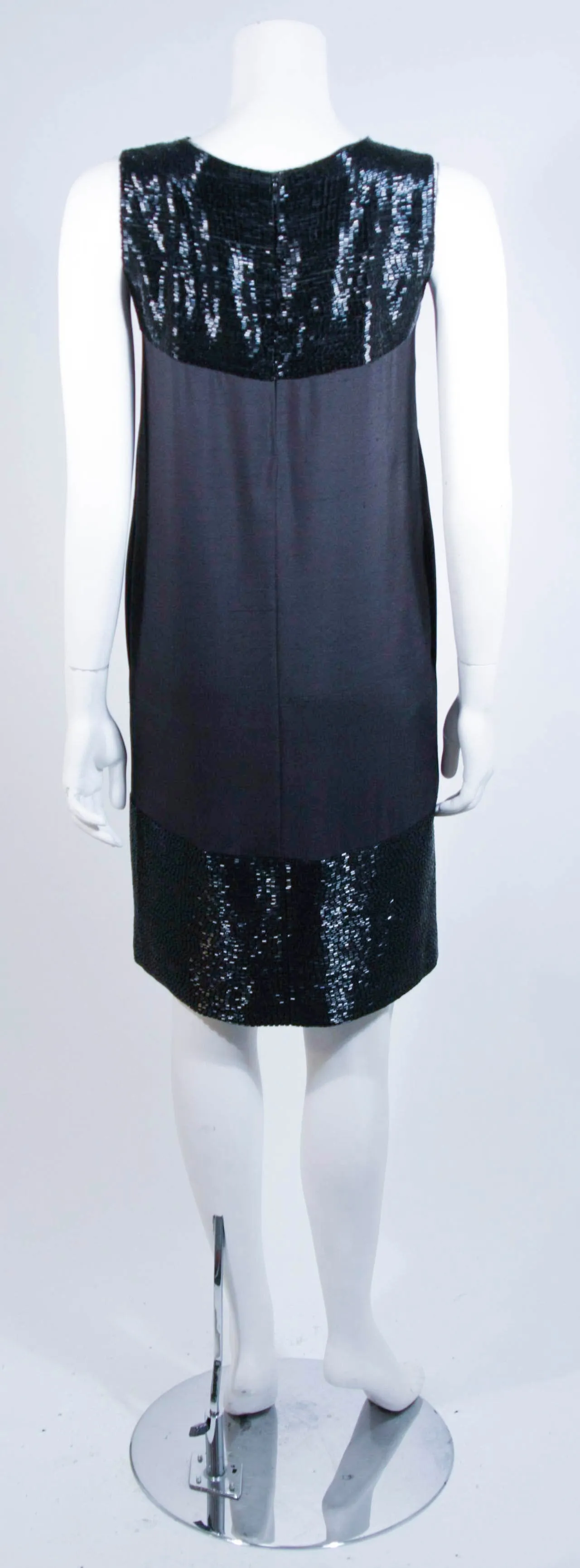 ELIZABETH MASON COUTURE Silk Beaded Cocktail Dress
