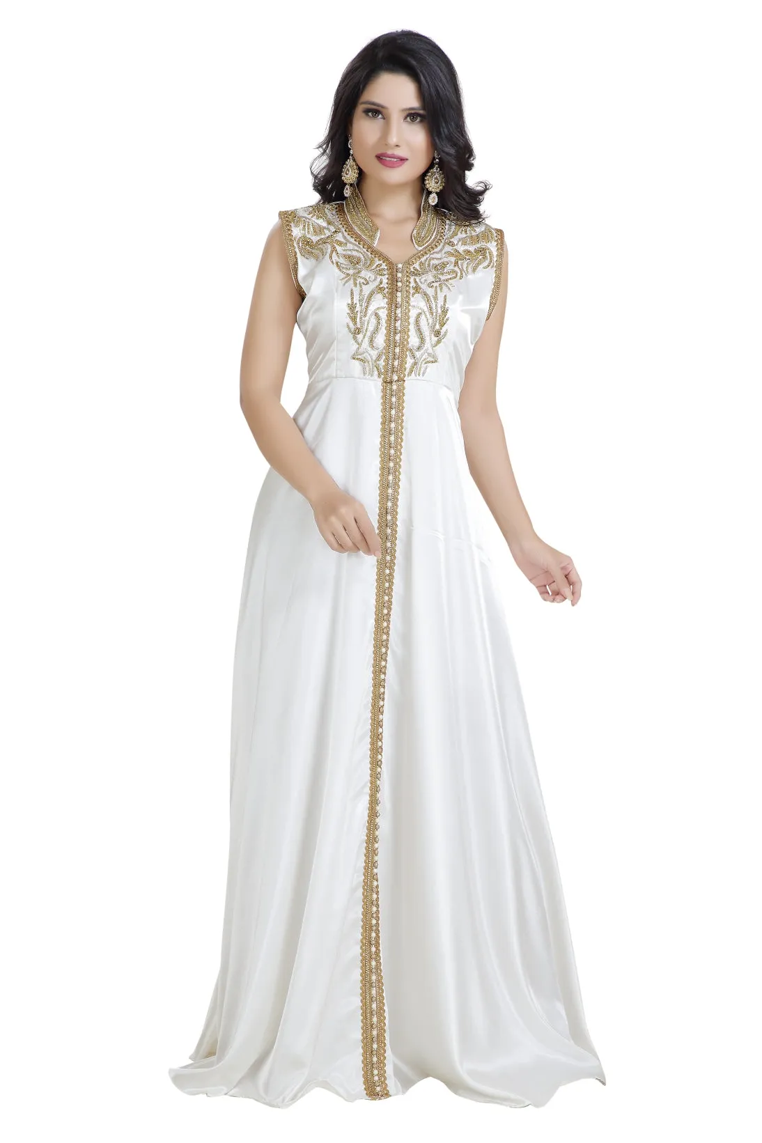 Embroidered Abaya Jellabiya Kaftan Dress