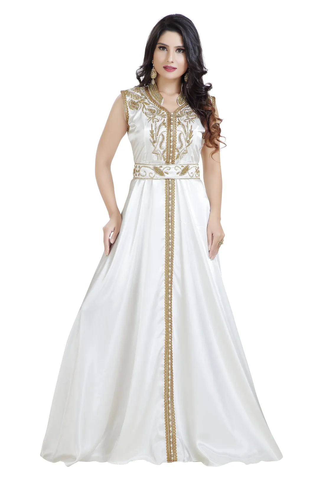 Embroidered Abaya Jellabiya Kaftan Dress