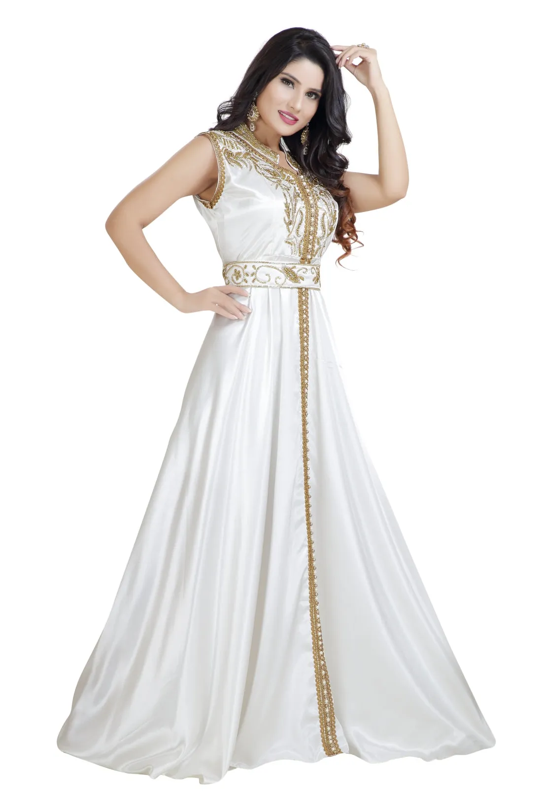 Embroidered Abaya Jellabiya Kaftan Dress