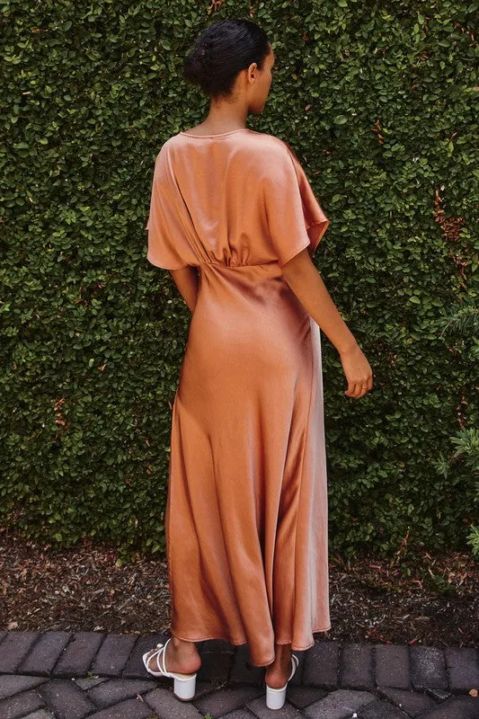 Ferah Satin Maxi Dress