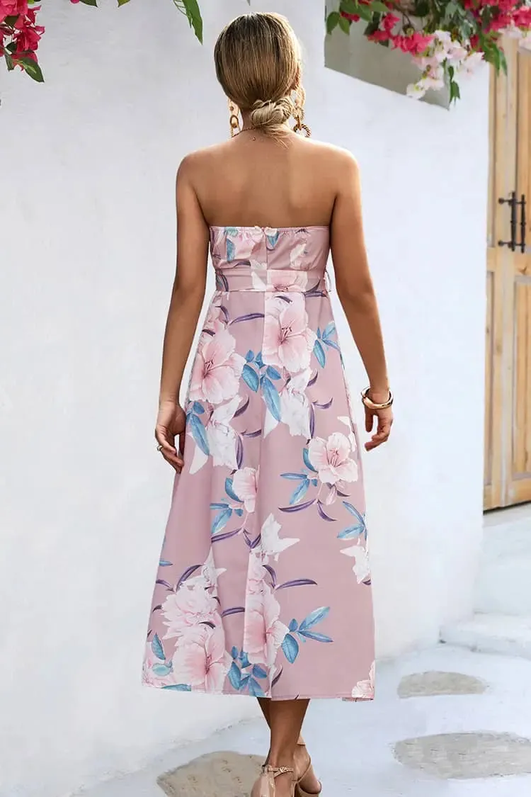 Floral Strapless Dress