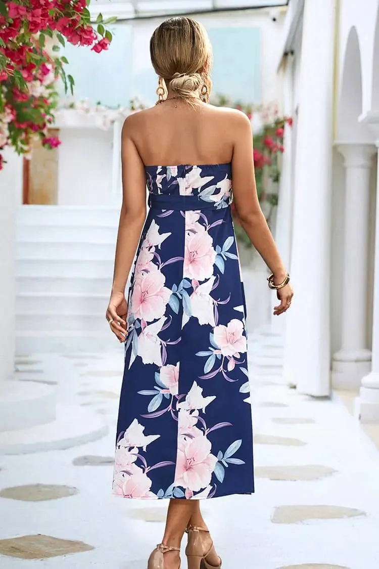 Floral Strapless Dress