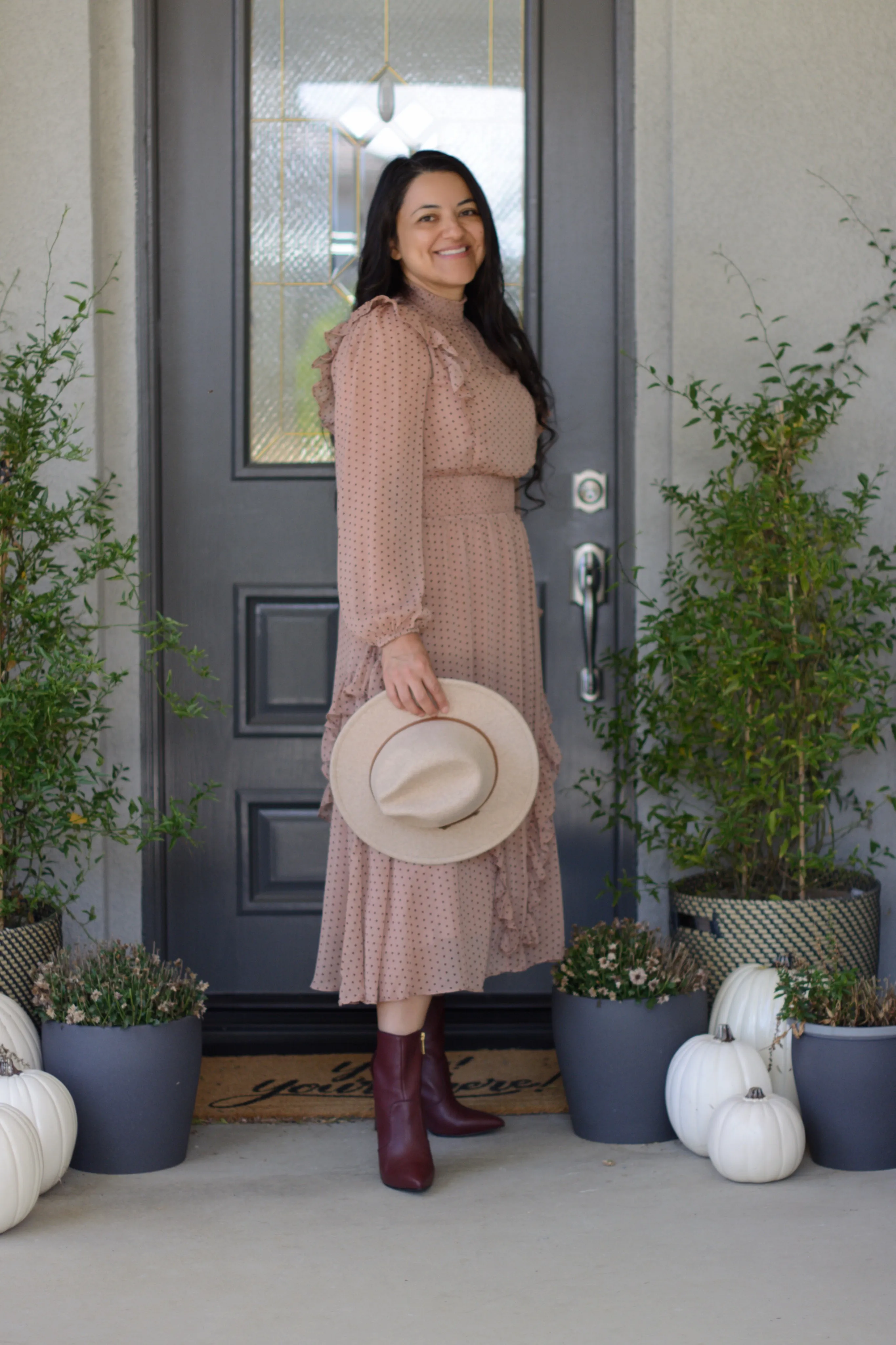 Francine Pink Dot Dress