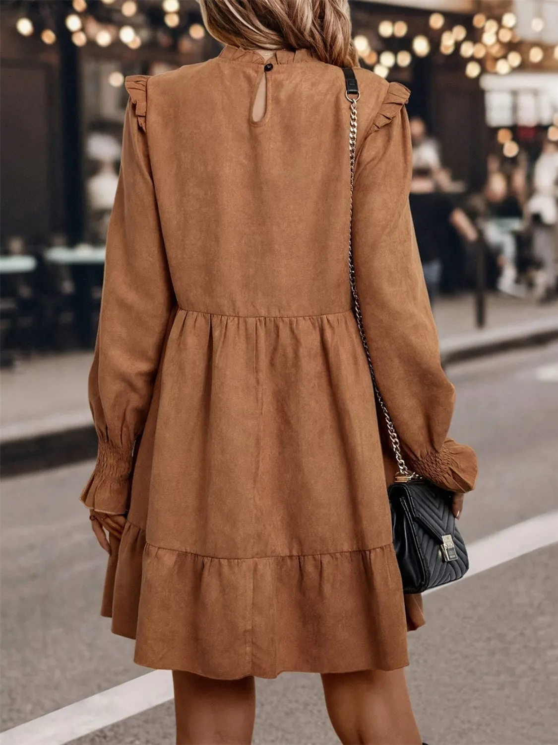 Frill Neck Mini Dress