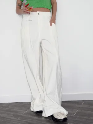 Front Stitch Wide Leg Jeans