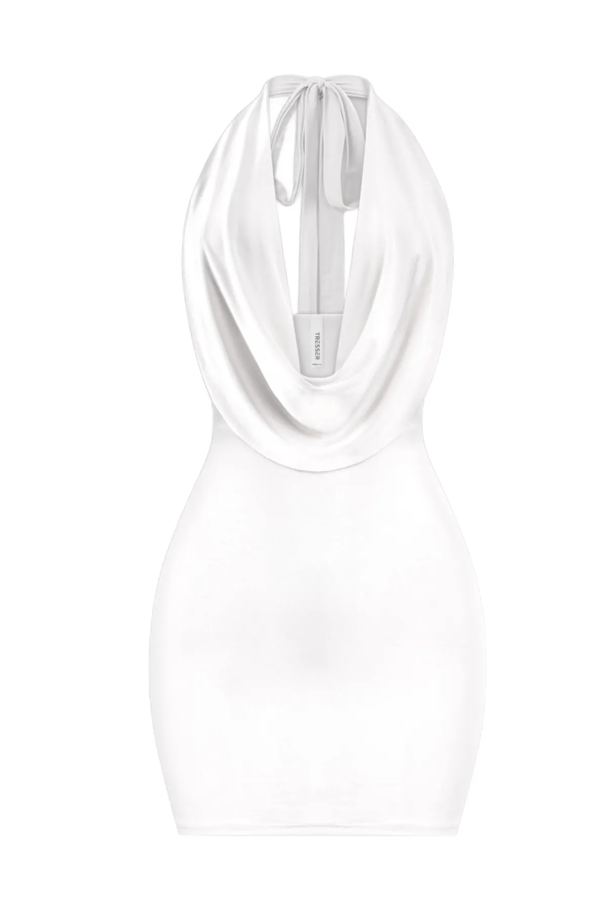 Gaia Halter Mini Dress (White)