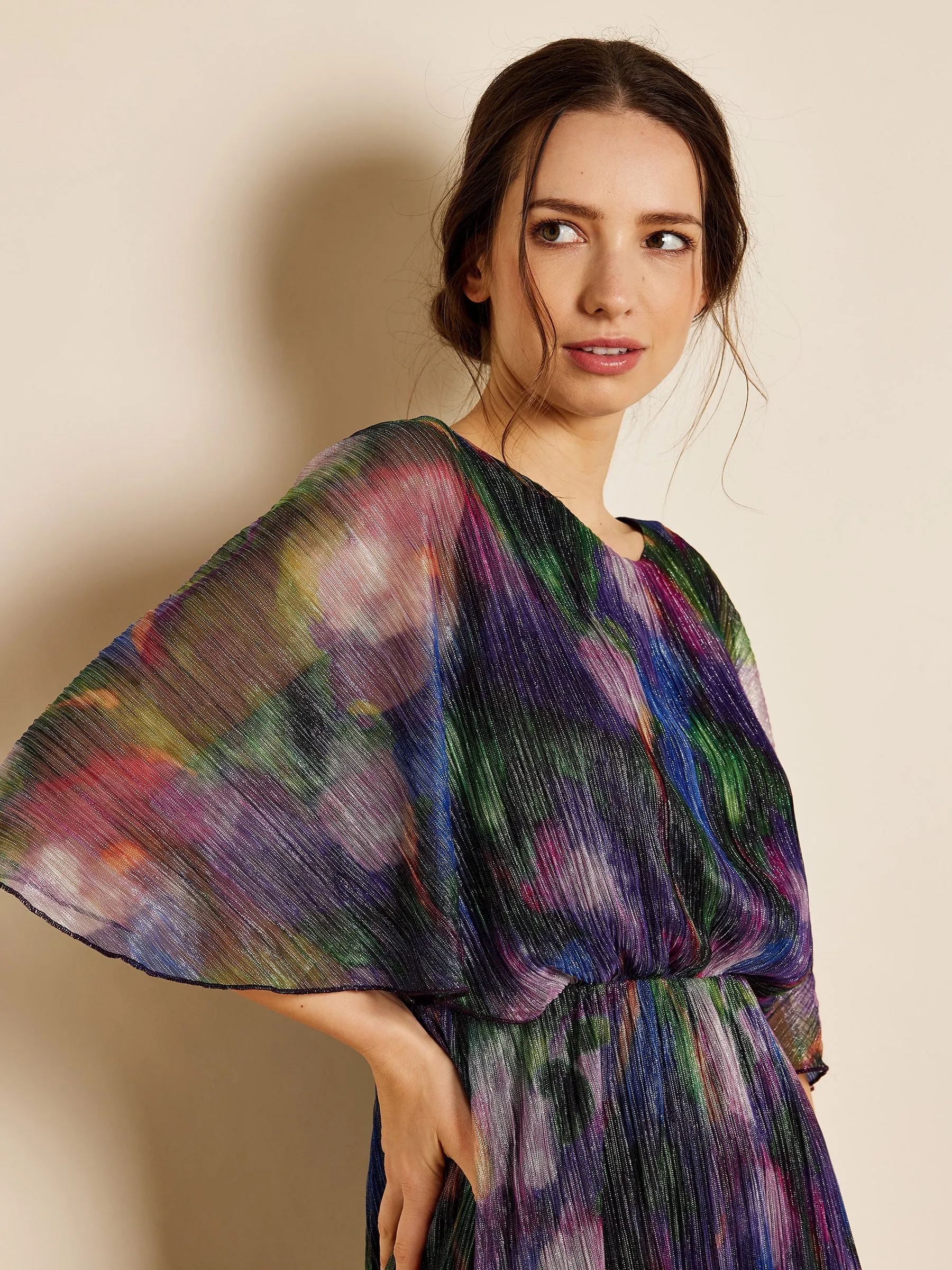 GWD Cameron Printed Metallic Maxi Dress