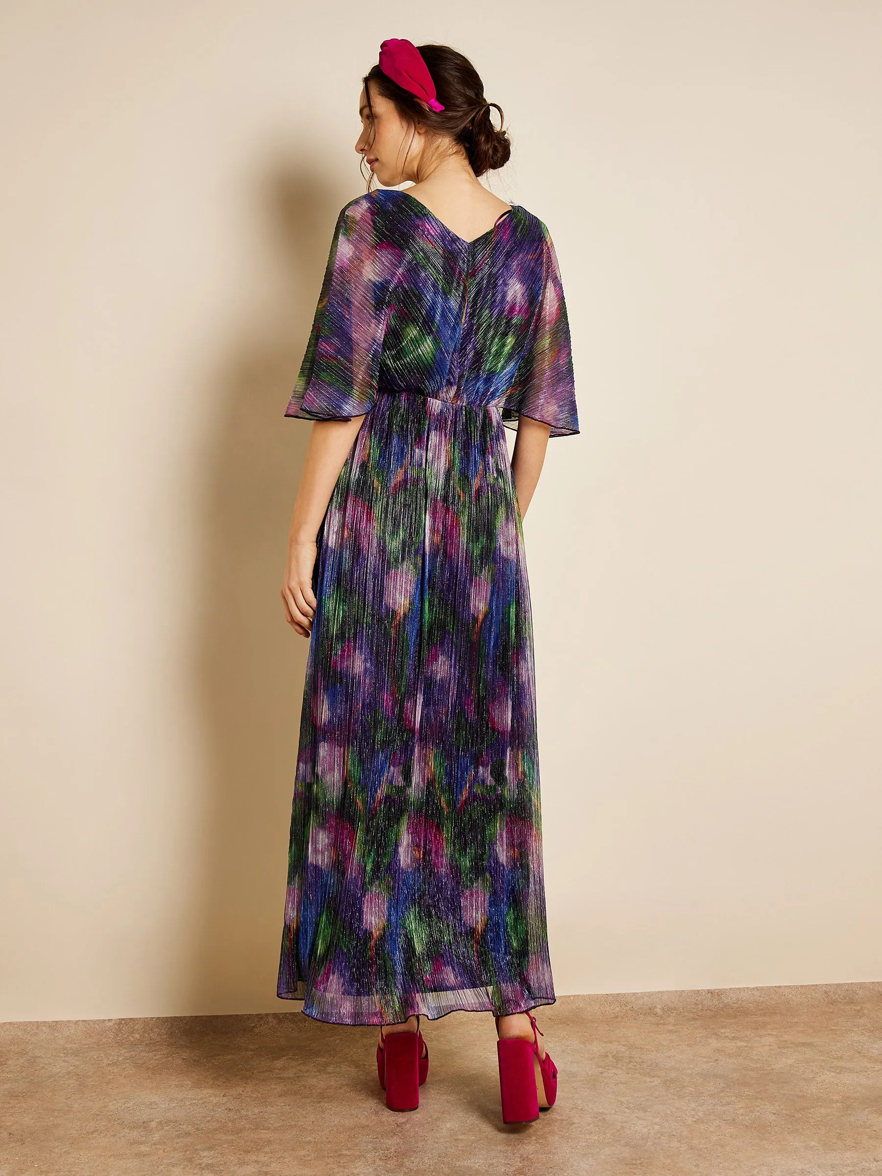 GWD Cameron Printed Metallic Maxi Dress