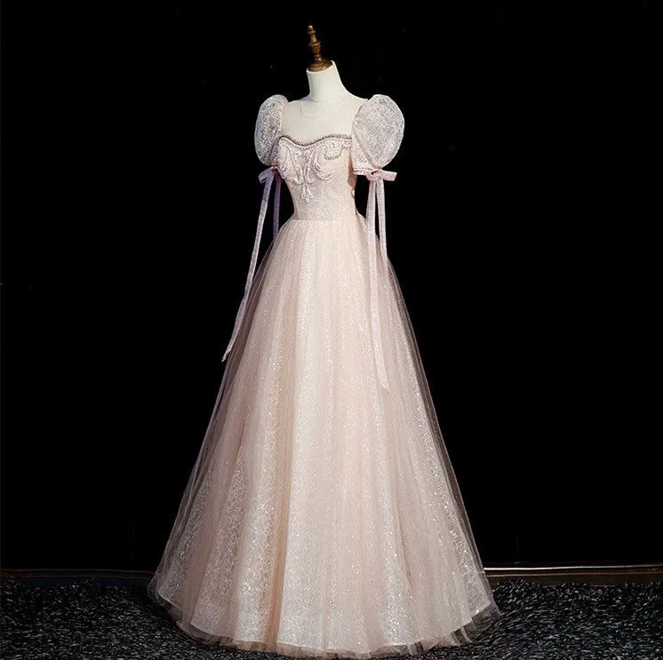 Handmade Retro Ethereal Embellished Tulle Prom Dress Bridal Dress