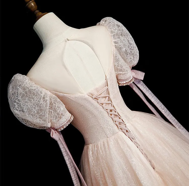 Handmade Retro Ethereal Embellished Tulle Prom Dress Bridal Dress